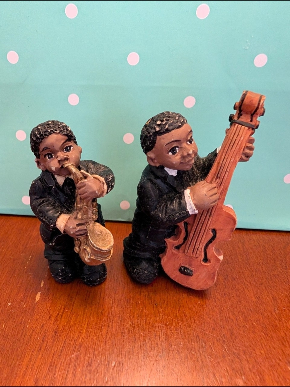 Vintage Jazz Figures Band Players - Bass/Saxophone
